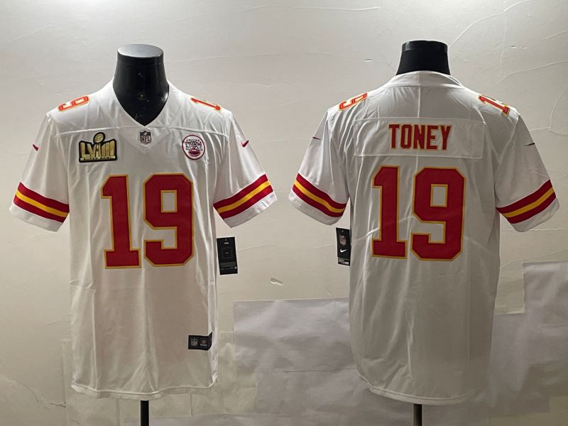 Men Kansas City Chiefs 19 Toney White Second generations 2025 Nike Limited NFL Jersey style 3